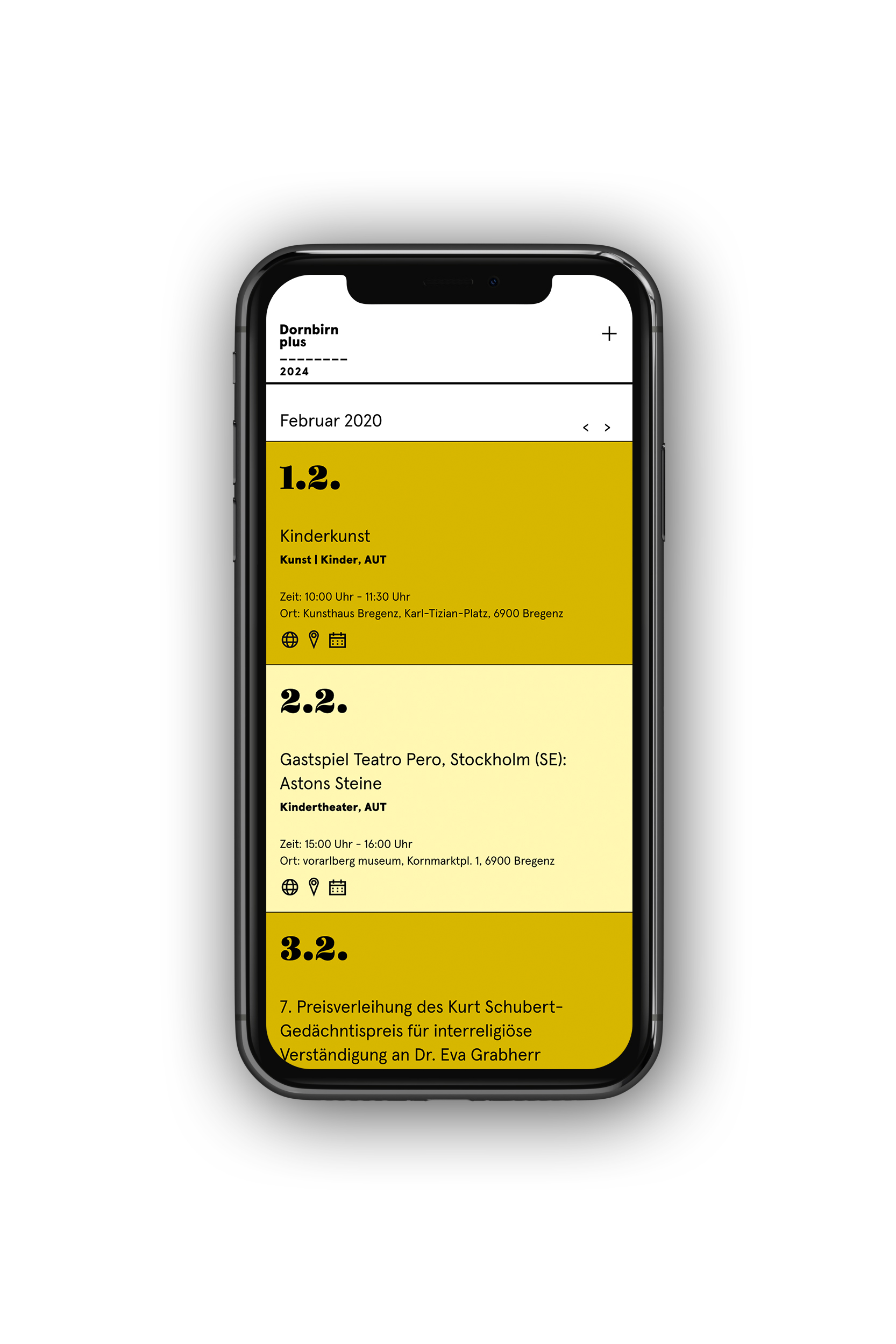 Dornbirn Plus Website Mobile View